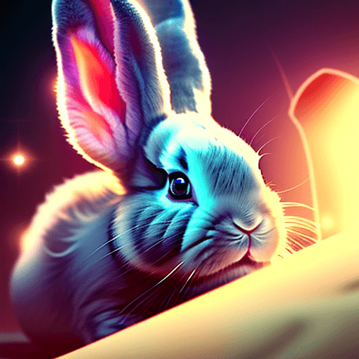 AI generated: space, binary, stars, smoke, iridescent, intricate detail, in the shape of a bunny, octane render, 8...