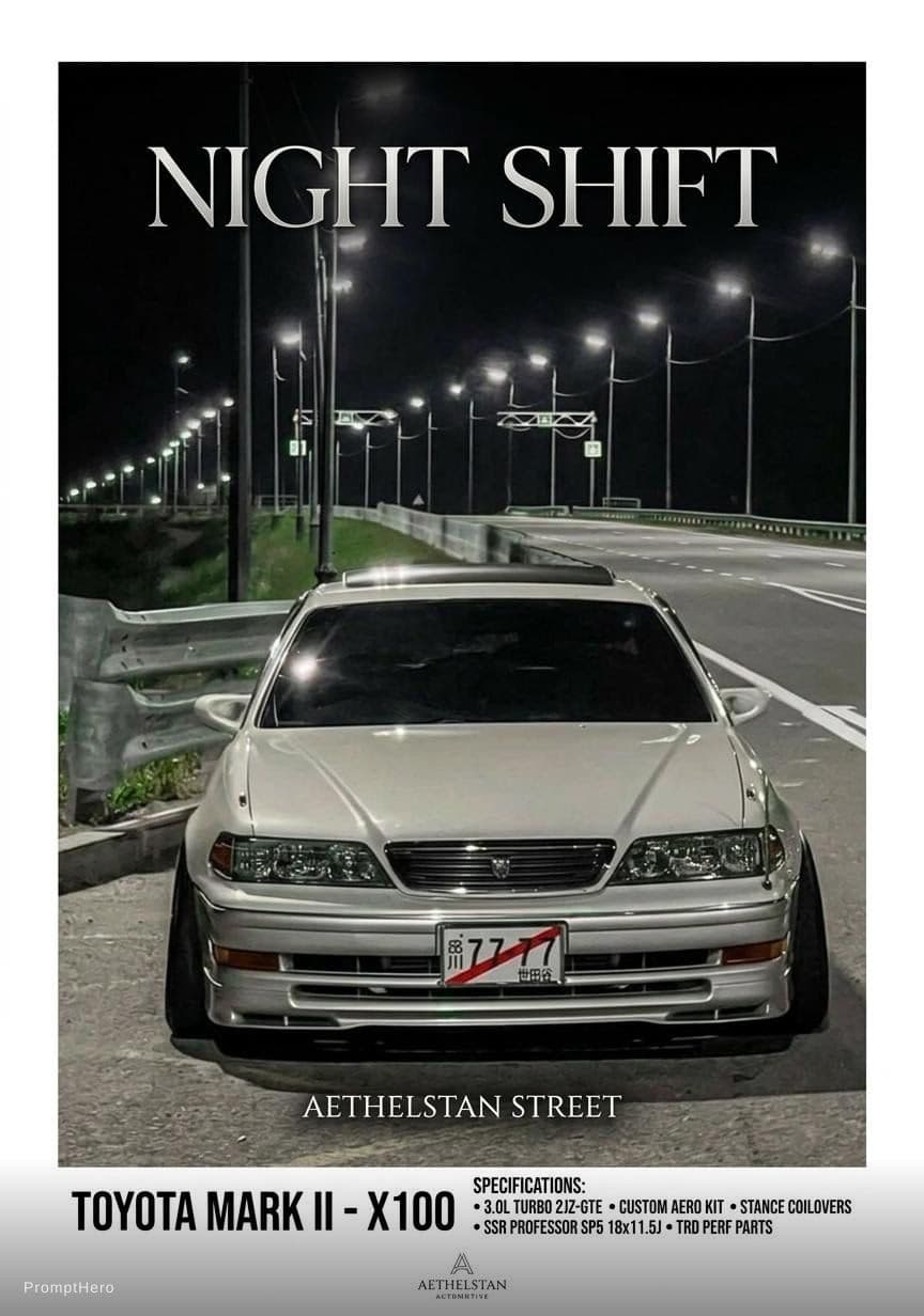 AI generated: Car poster printable a4 sheet version 

