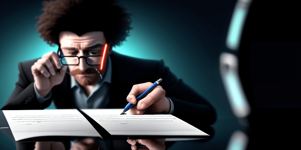 AI generated: A man in a simulation who can't find his pen, reality , 8k , hd , simulation world , fantastic , fut...