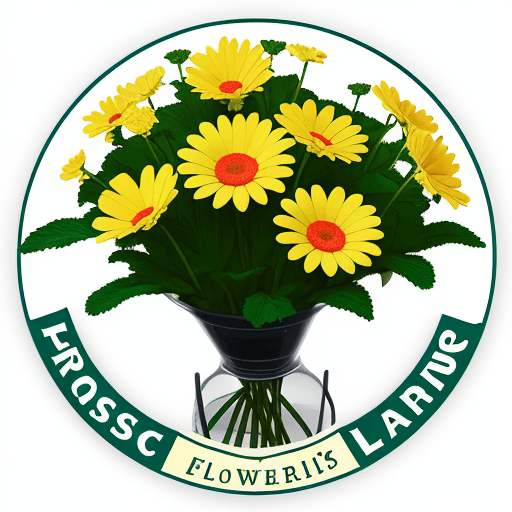 AI generated: a classic logo with a brand "FlowerBaths"