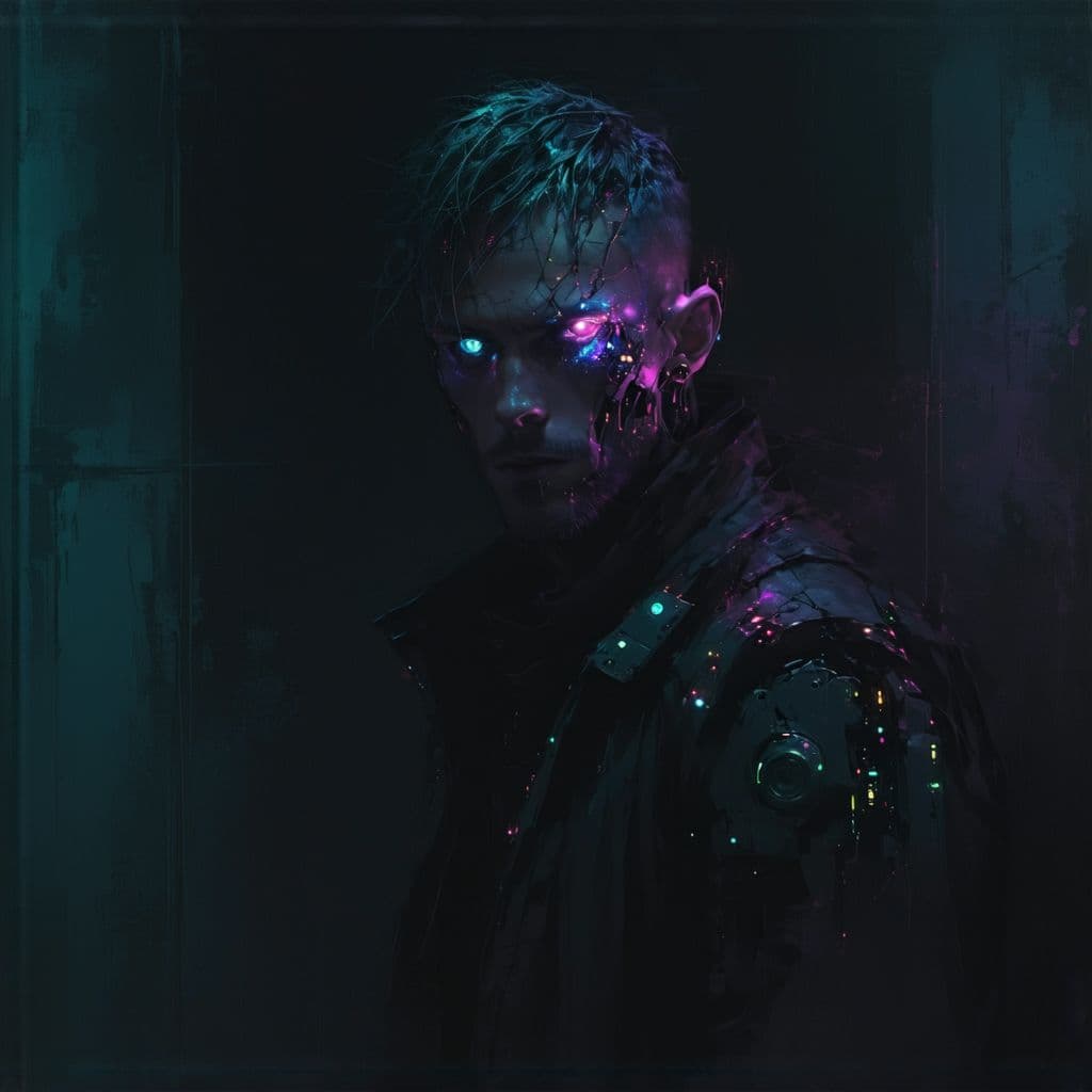 AI generated: (Cyberpunk, futuristic, dystopian underworld, high detail, cinematic lighting, dark and moody atmosp...