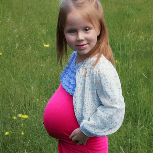 AI generated: a pregnant little girl