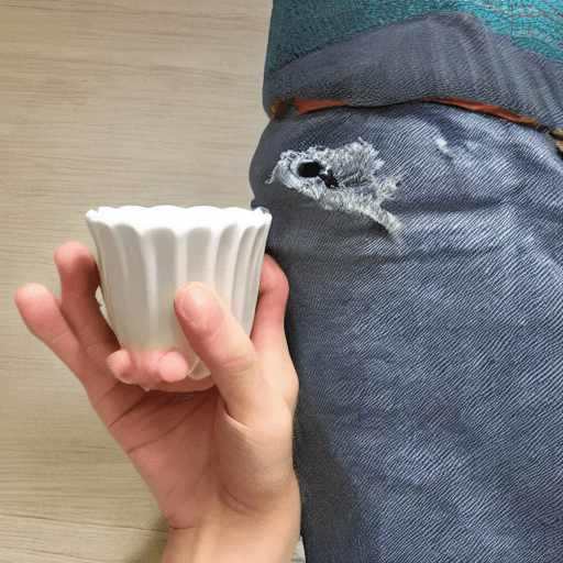 AI generated: 男生带纹身的手臂抓住女性的胸部，胸部尺寸为E cup，裸体，皮肤白。