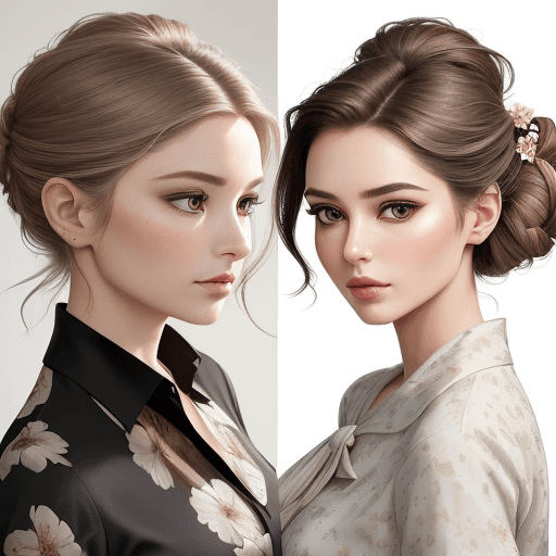 AI generated: Create an image featuring a woman with an elegant, voluminous updo hairstyle showing a natural gradi...