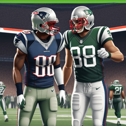AI generated: Patriots vs Jets madden 25 image 4k
