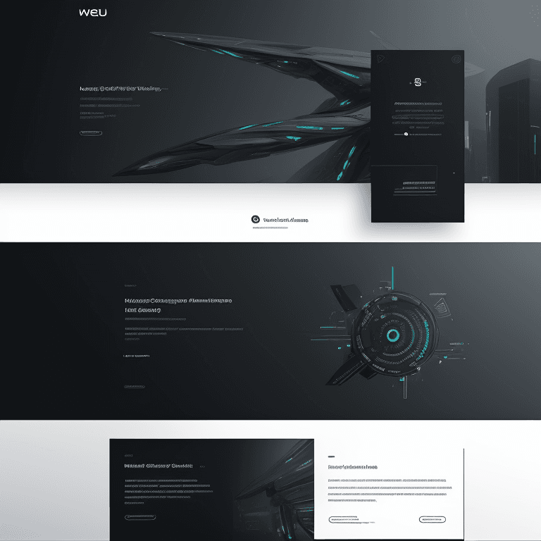 AI generated: WEBUI design of a landing page for a artificial intelligence agency company website, UI, UX, Sleek d...