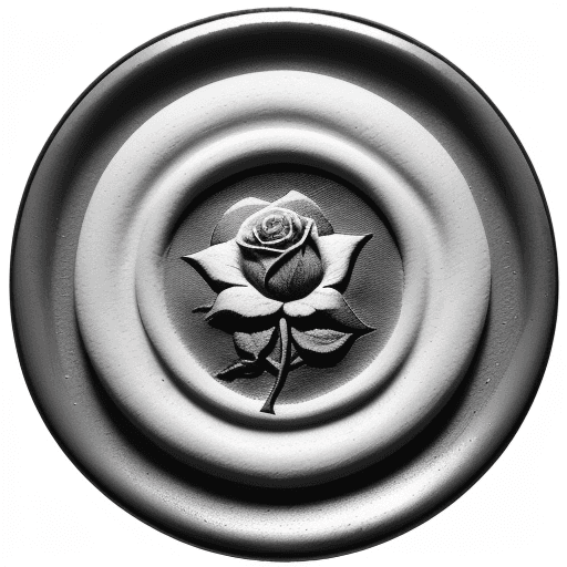 AI generated: wax seal with a rose, isolated on white, in the style of brian mashburn, jean-andré rixens, marjane ...