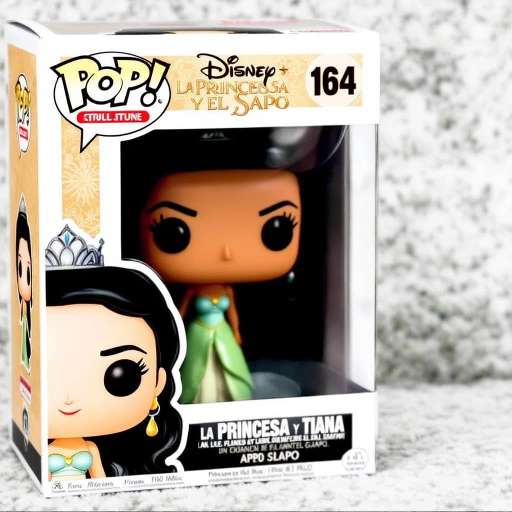 AI generated: Descripción de la figura Funko Pop:

Personaje: Princesa tiana de la pelicula de disney la princesa ...