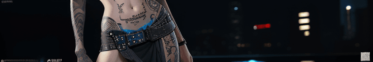AI generated: photograph, Young, very thin, fighter, tattooed, very beautiful, with deep-blue short hair, with bla...
