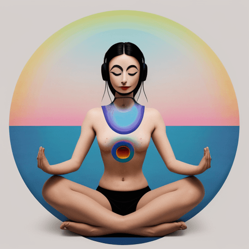 AI generated: Surrealism Simplicity, ONE CIRCLE, chilled philosophy, yoga style art,  SAZ in background,  MUSIC AL...