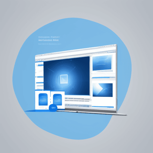 AI generated: Create ideas images for a modern and innovative programming web portfolio. background blue minimalis...