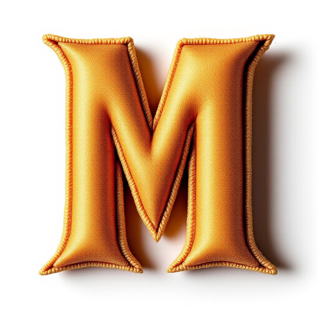 AI generated: Letter “M” in the style of a fortune cookie

