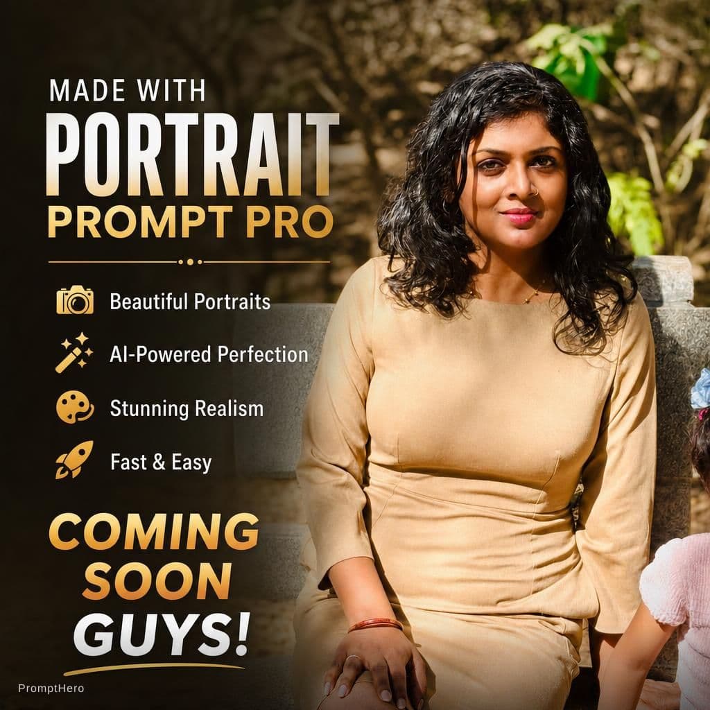 AI generated: made with portrait prompt pro   coming soon guys
