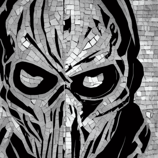 AI generated: Sub Zero from Mortal Kombat, skull face, cold white dull lifeless eyes, very scary character, close-...