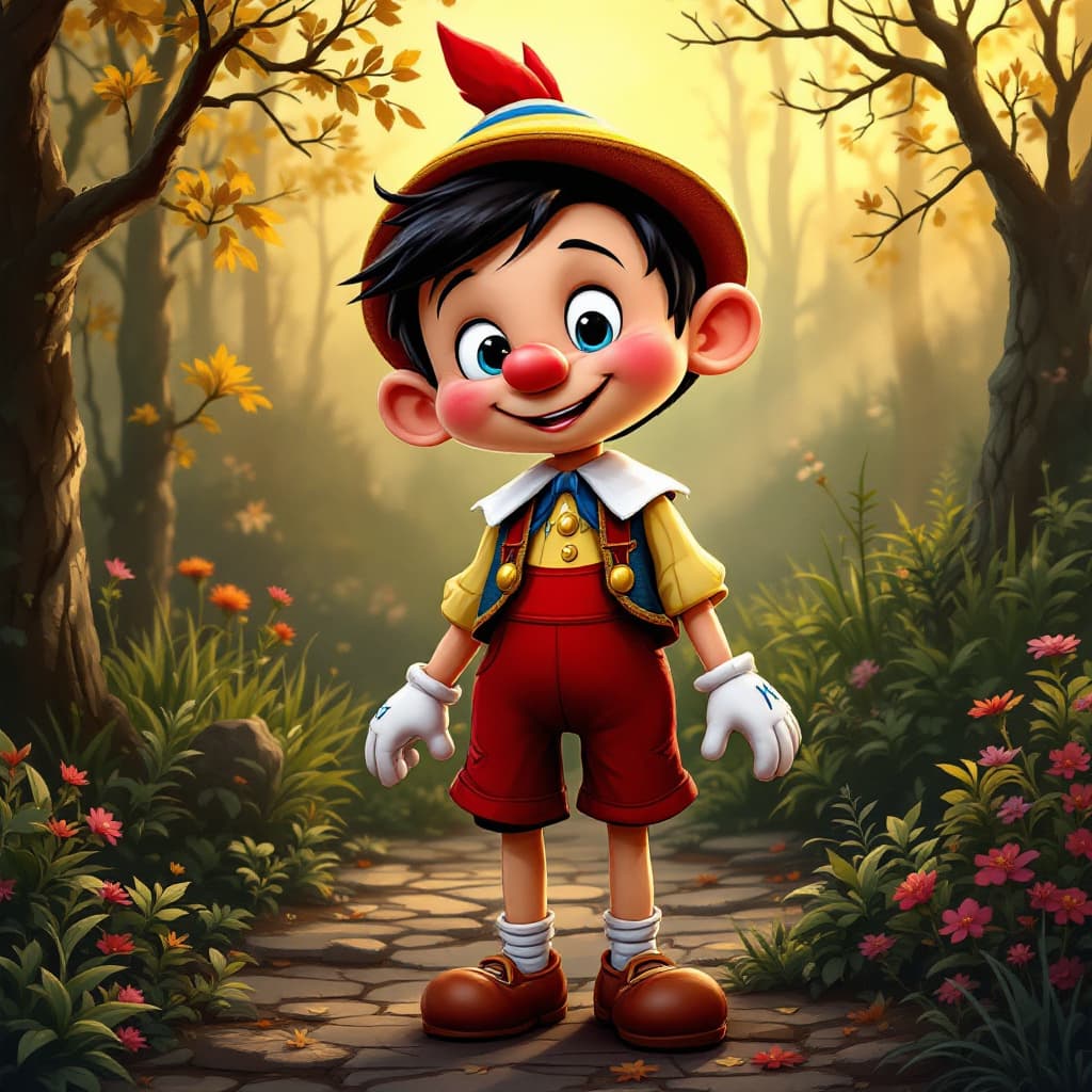 AI generated: Create a Pinocchio like using my image