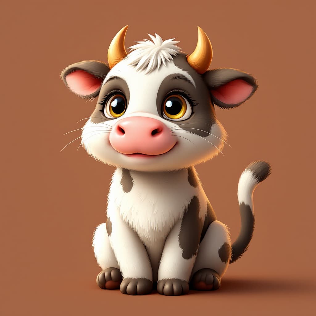 AI generated: A cute cartoon cow cat