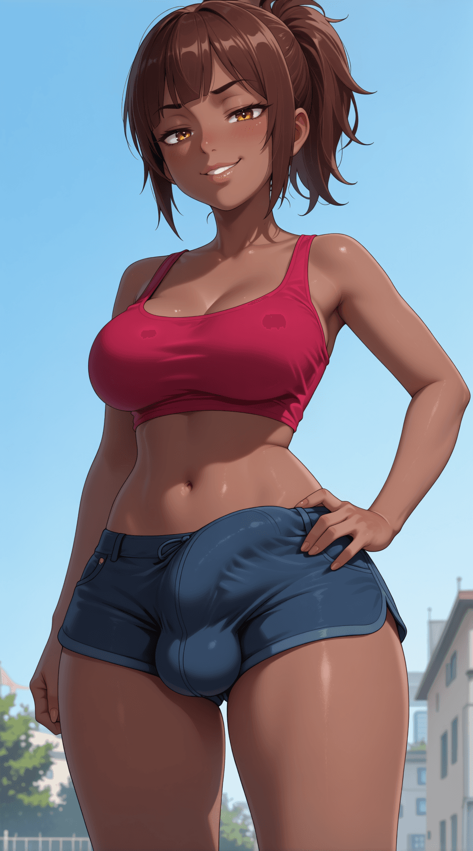 Futanari Side Bulge