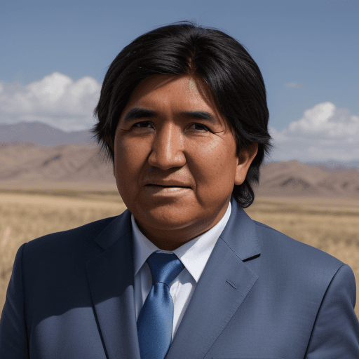 AI generated: High resolution photography Photo of a ultra realistic evo morales