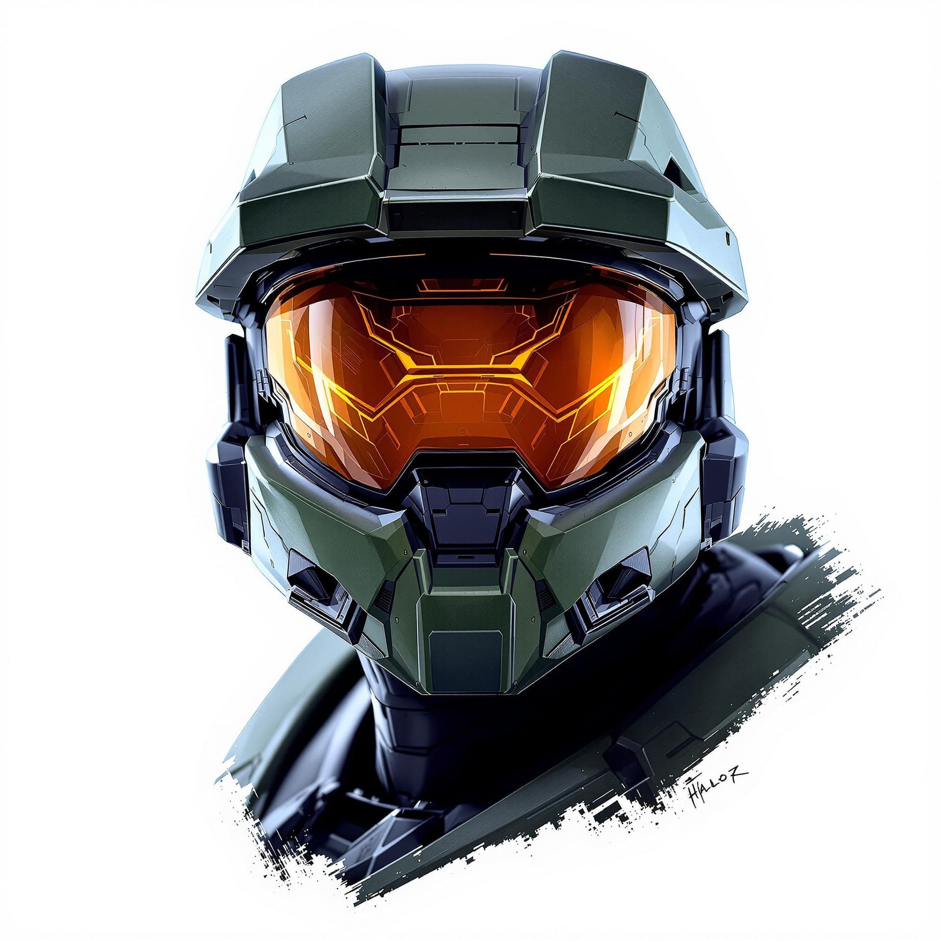AI generated: Master Chief of Halo portrait 8K resolution