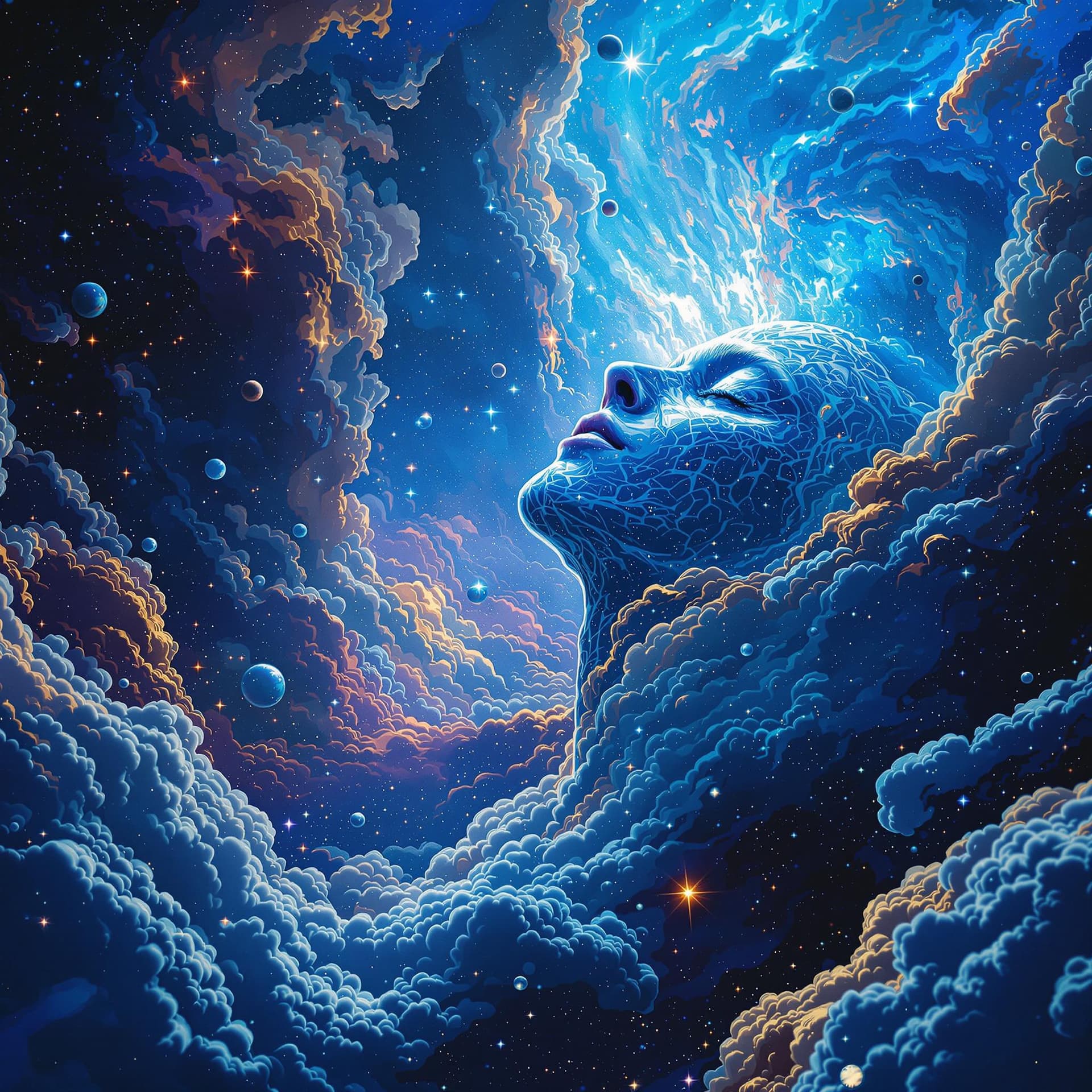 AI generated: In high definition, highly detailed surreal, psychedelic, and trippy. A picture of a deceased person...