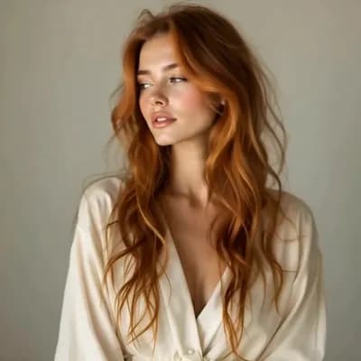 AI generated video: “Video of the same woman in full right profile, porcelain skin glowing, natural light, features 100%...
