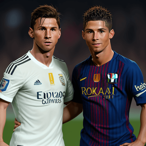 AI generated: Messi and Ronaldo