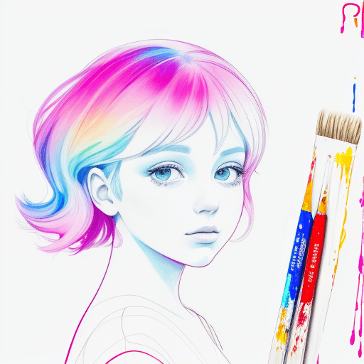 AI generated: Create an unexpected painting of a beautiful sketch in a colorful style, that should be simple, with...