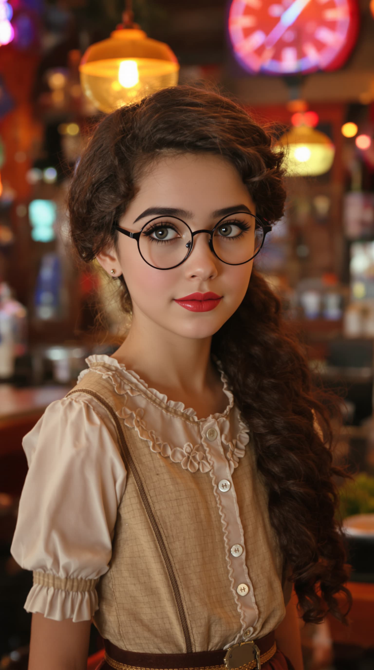 AI generated: A professional photograph captures one of the most beautiful third-grade girls in the world during t...