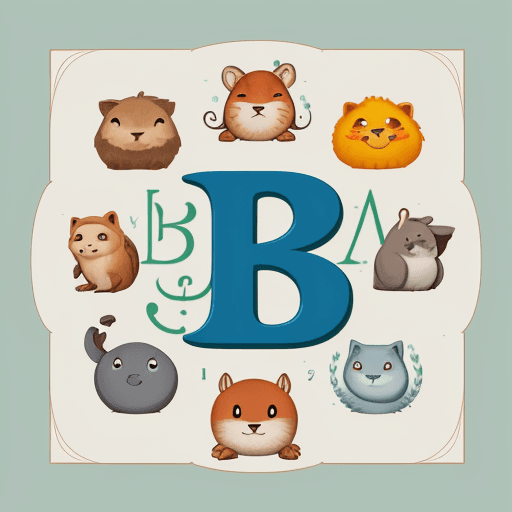 AI generated: Cover for a book of the English alphabet with letters A B C and animals