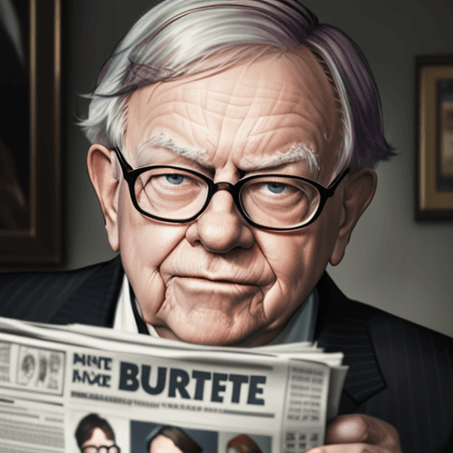 AI generated: warren buffet reading newspapers, portrait, full of colour, ultrarealistic, eye level camera, cinema...