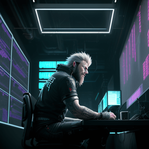 AI generated: Hyper realistic eye level exterior photo of The Trading room is digital art dim, with only the white...