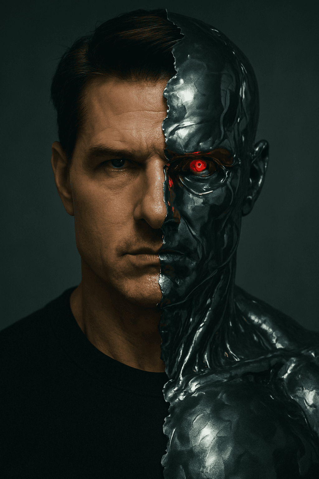 AI generated: 
  "subject": {
    "name": "Tom Cruise",
    "pose": "front-facing close-up",
    "expression":...