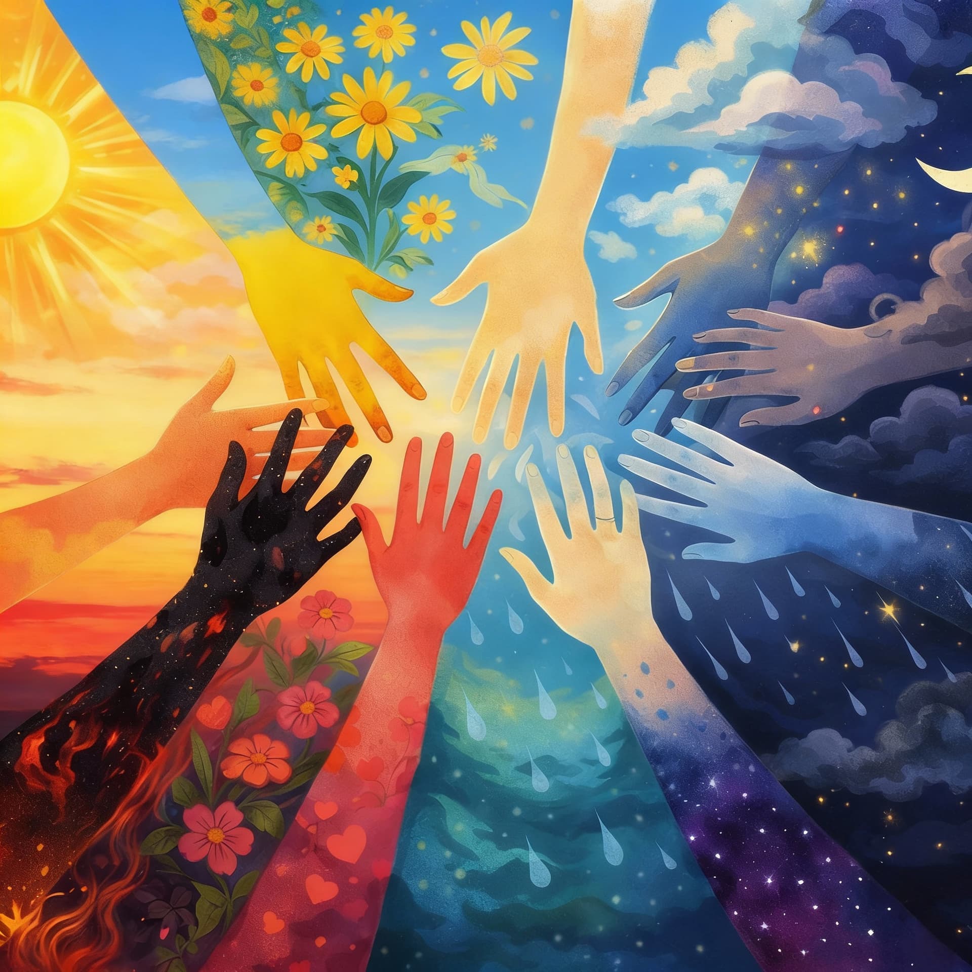 AI generated: Colors come from everyday moments and real feelings.
A calm blue sky, a burst of yellow sunshine, a ...