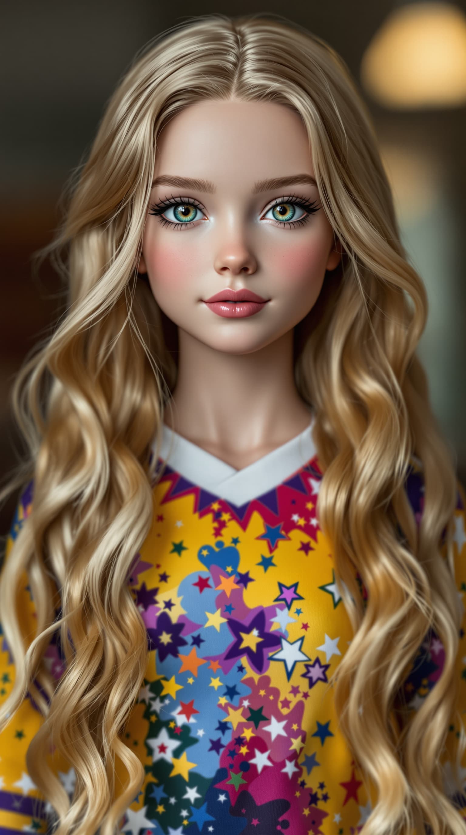 AI generated: A professional photograph showcases the most stunning porcelain figurine of Princess Charlotte at el...