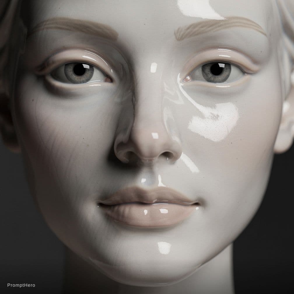 AI generated: Glazed face