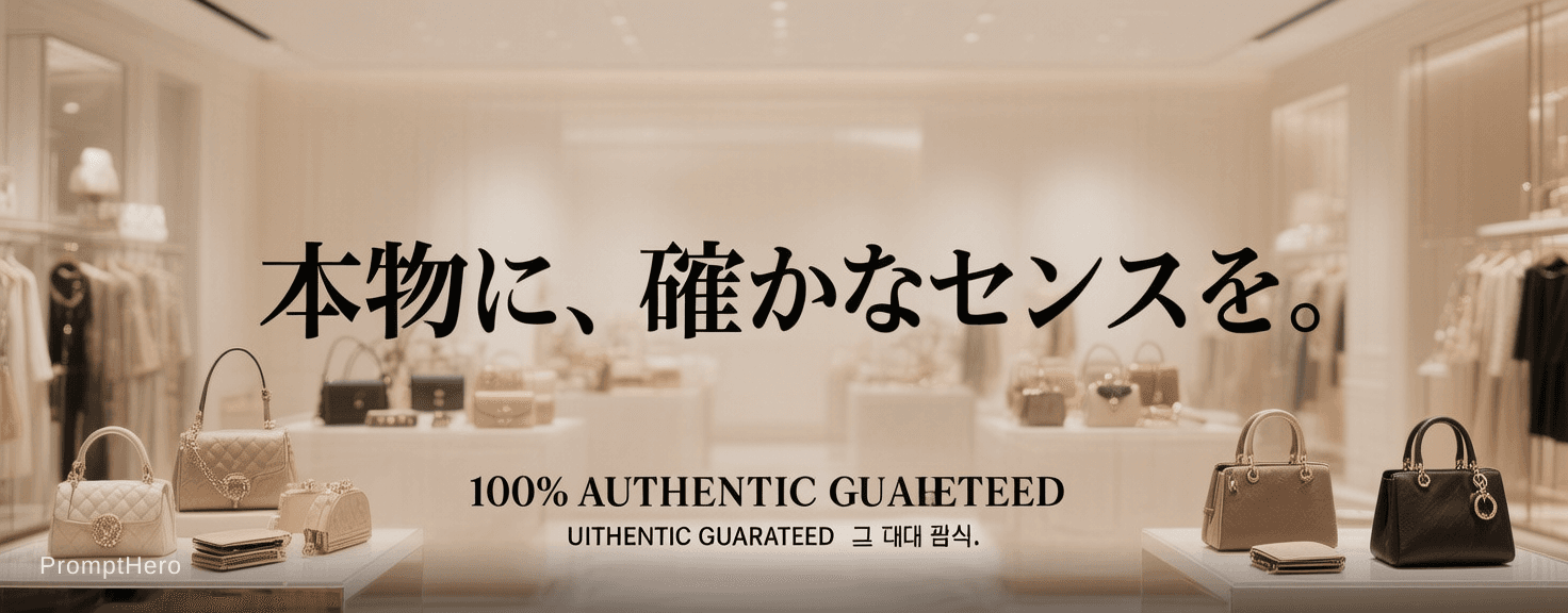 AI generated: Create a wide luxury banner (aspect ratio 4.5:1) for a high-end fashion select shop profile header.
...