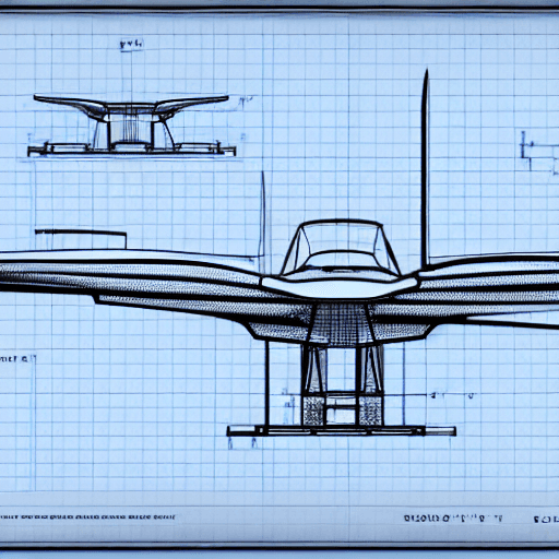 AI generated: technical drawing, blueprint, schematic::1.5 dron  fighter , paper background, detailed --s 1250 lik...