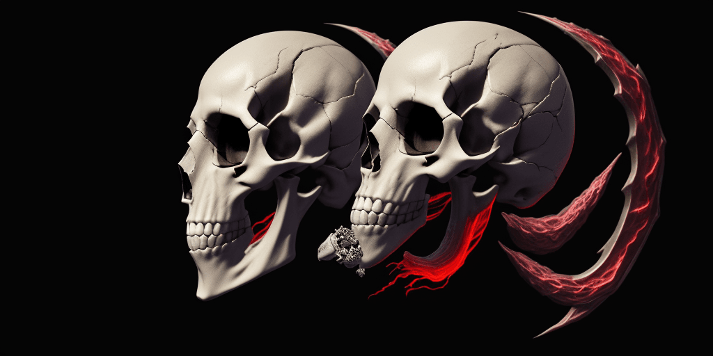 AI generated: create a unique logo for me;rfktrstyle A skull made up of different organs of the body, 16k, high qu...
