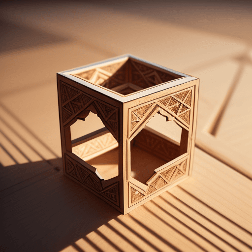 AI generated: moroccan geometrical carved on a wood shots with macro lens, shallow depth of filed, high detailing,...