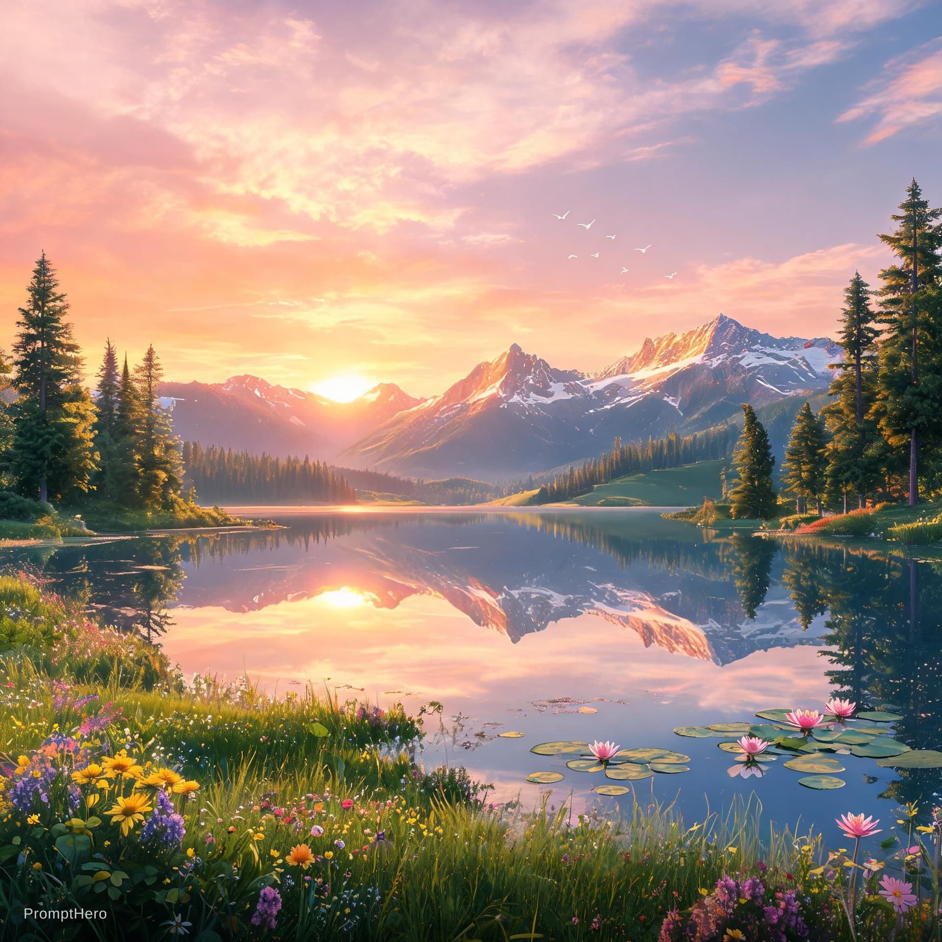 AI generated: Make a mind beautiful landscape