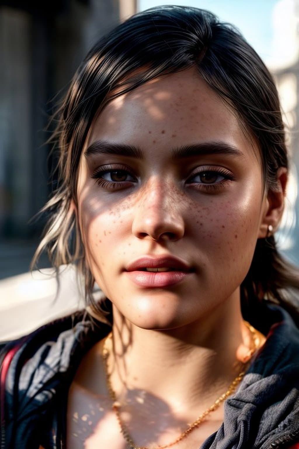 AI generated: Madeyewlook of YouTube (Alexys Fleming), ultra-detailed face, 24k, soft natural light, 85mm, sunshin...