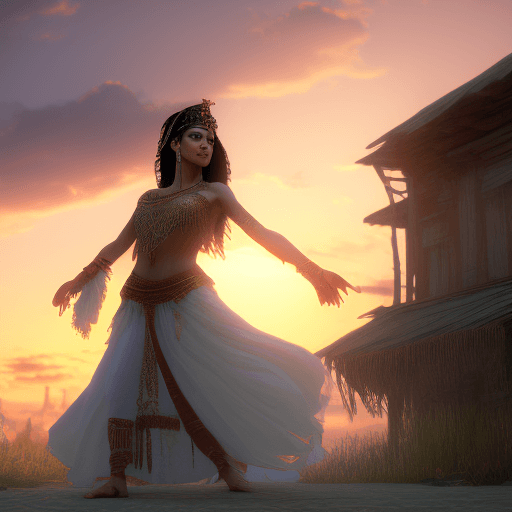 AI generated: Ultra high resolution photography of a gypsy, dancer, woman, dramatic light, pale sunrise, cinematic...