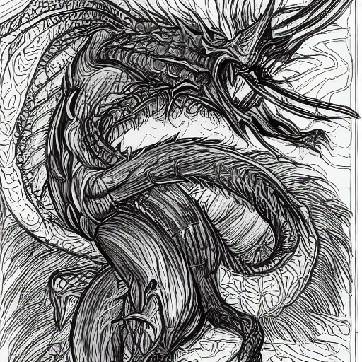 AI generated: Simple pencil sketch for adult coloring pages, no background, thick black line, clear illustrations....
