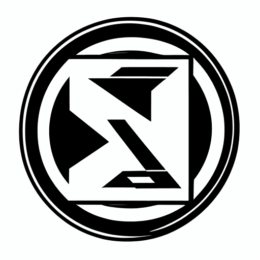 AI generated: letters SP vector logo, simple, black and white, Adobe illustrator