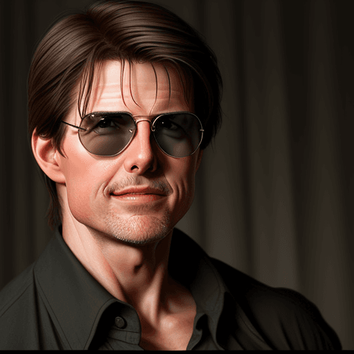 AI generated: Tom Cruise as and old man, hiperrealistic, 
