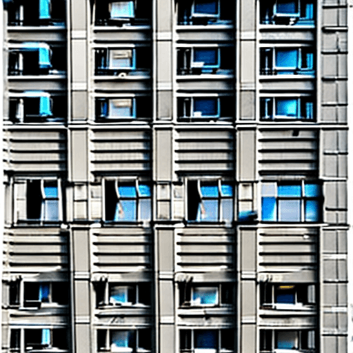 AI generated: photography, minimalist small building facade design, Canon EOS 5D Mark IV, depth of field that high...