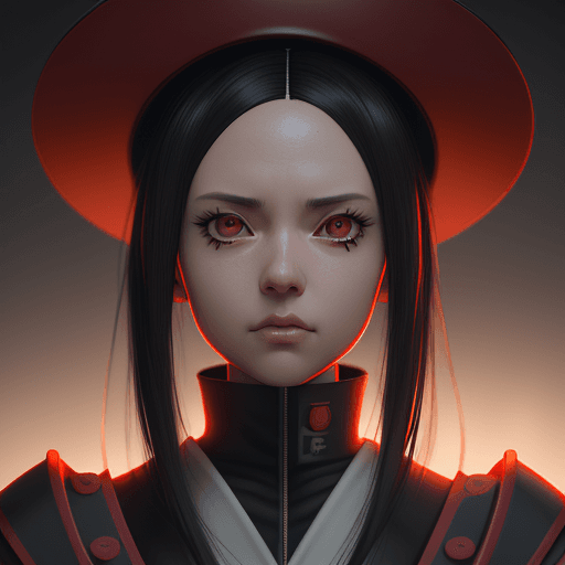 AI generated: Ribcage, nezuko kamado close-up portrait, akame ga kill, hat, octane rendering, trending on artstati...