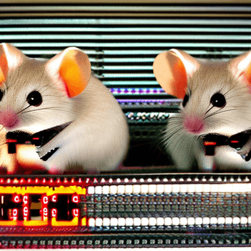 AI generated: mice dressed as Back to the future movie.