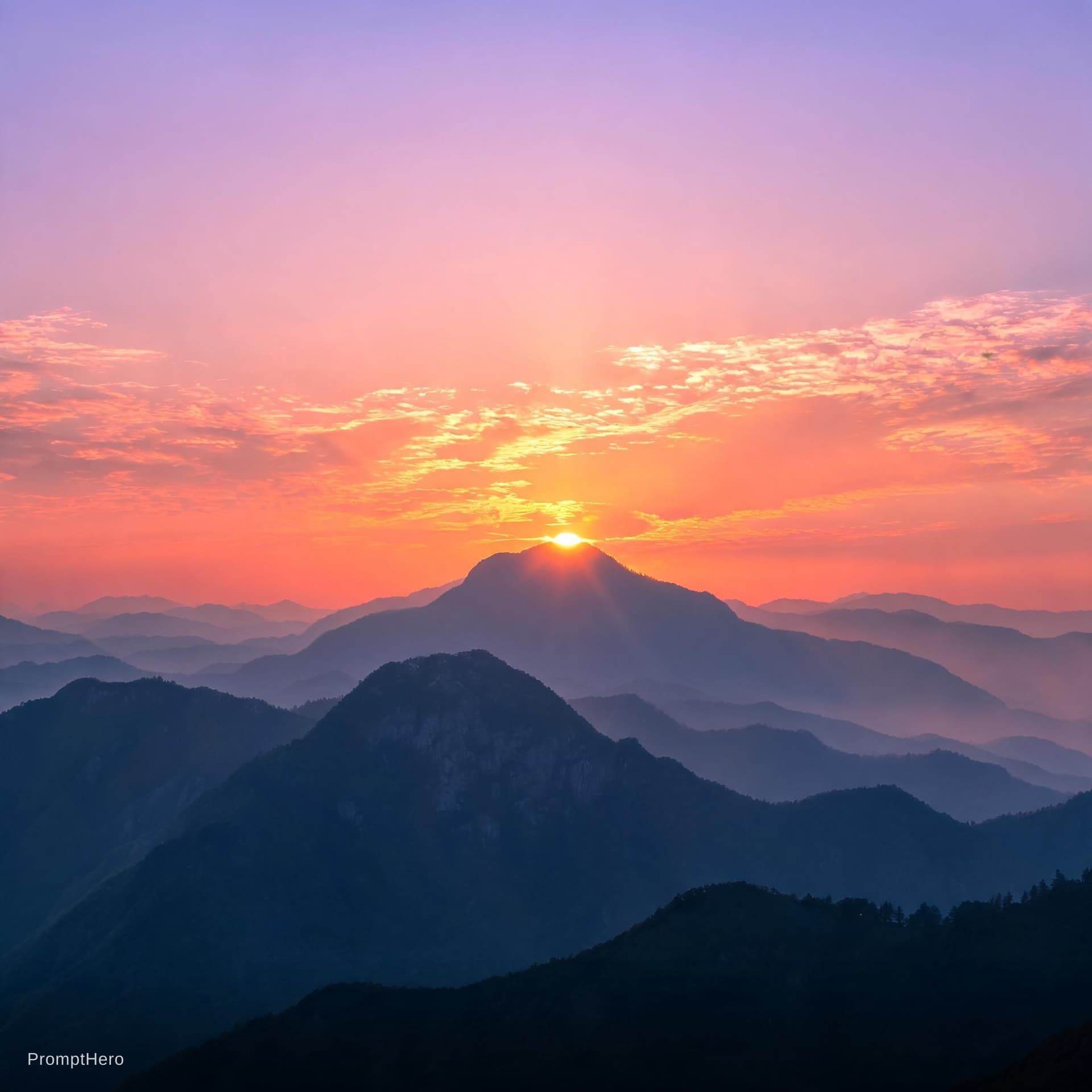 AI generated: A beautiful sunset over the mountains
