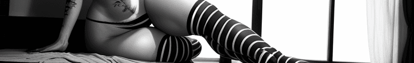 AI generated:  A fine art black-and-white photograph capturing a beautiful woman in a very sensual and vulnerable ...